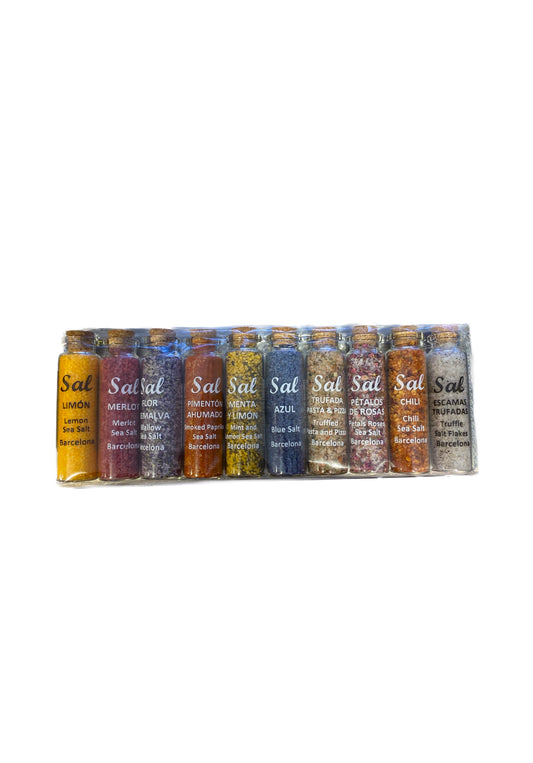 Pack of ten salts of different flavors